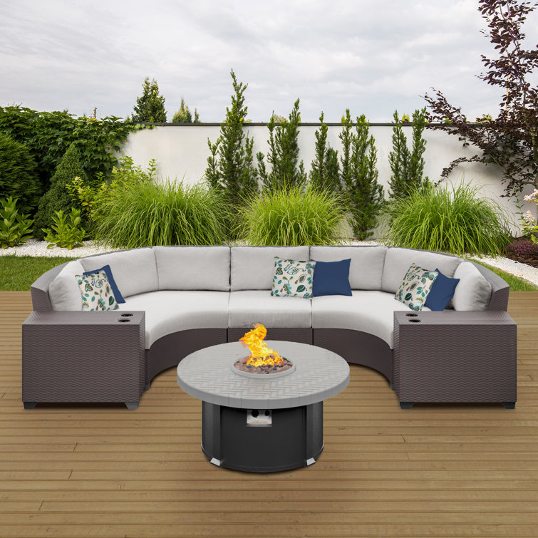 6 piece rattan discount sectional